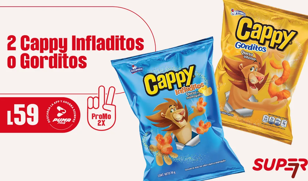 Promoción Super 7 - 2x Cappy Infladiyo o Gorditos