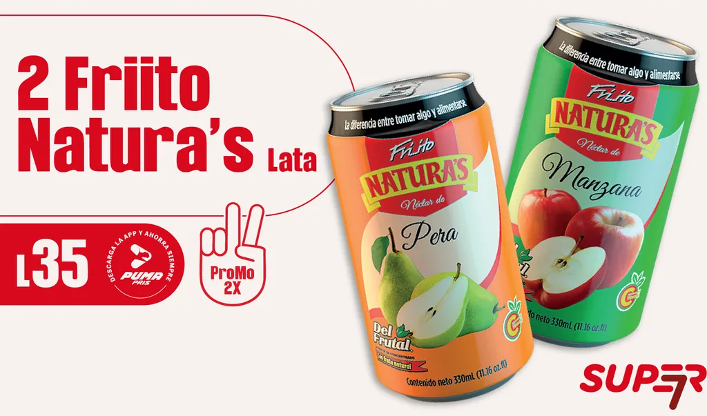 Promoción Super 7 - 2x Fritos Naturas Lata