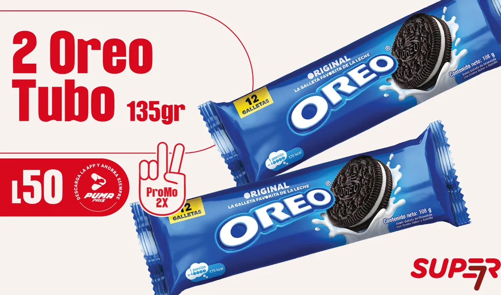 Promoción Super 7 - 2x Oreo Tubo